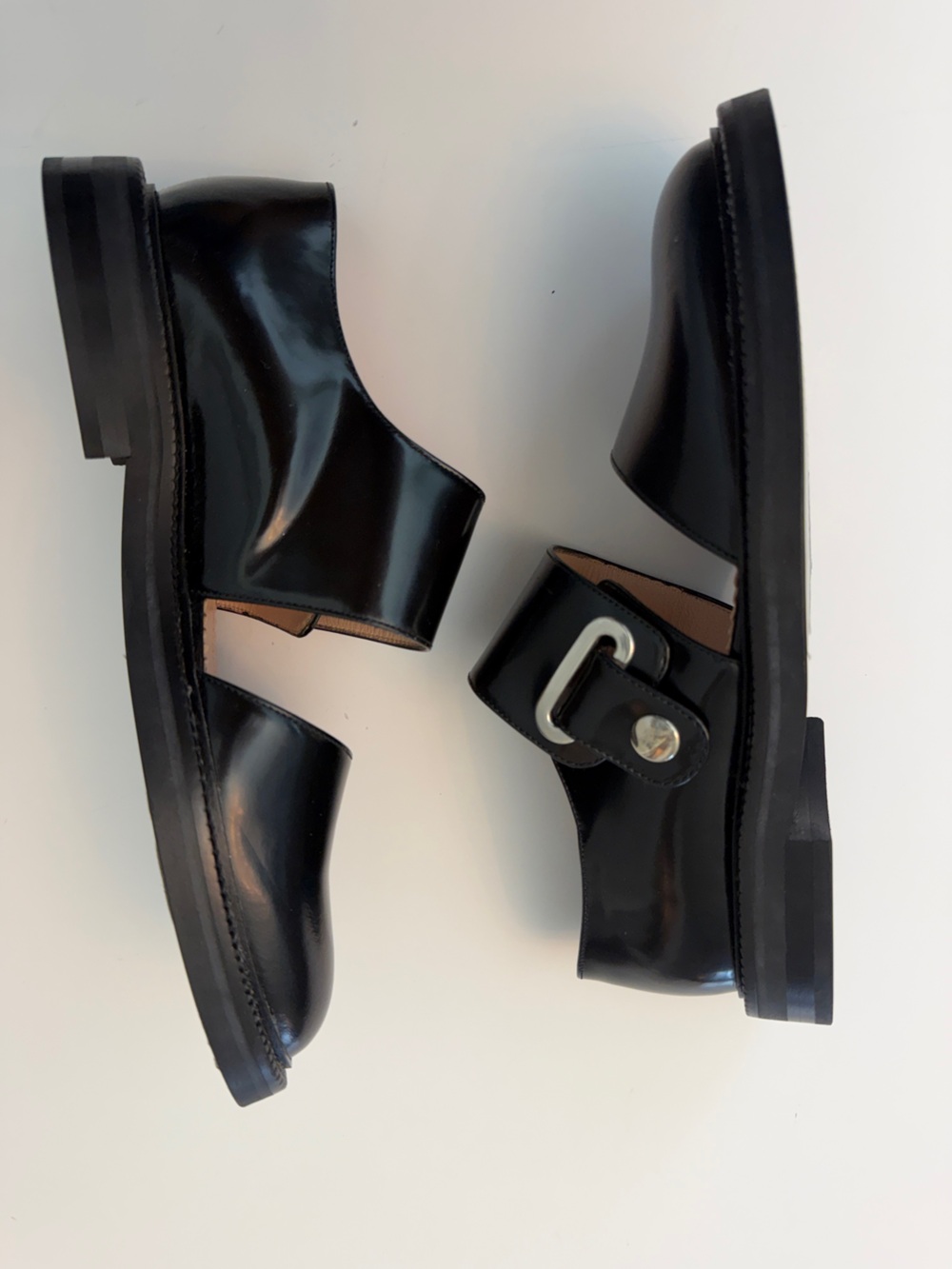 INCH2 Black Mary Jane Monk Strap Shoes, Size 38 (US 8) - Picture 3 of 7